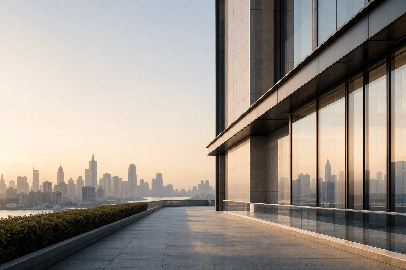 Modern financial architecture and skyline